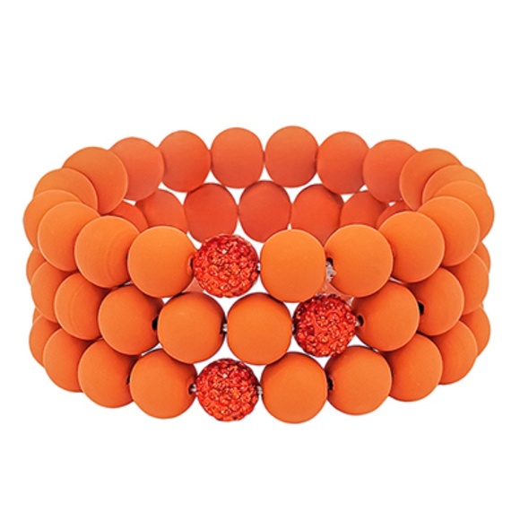 Clay Ball & Pave Crystal Bracelet - Picture 2 of 2